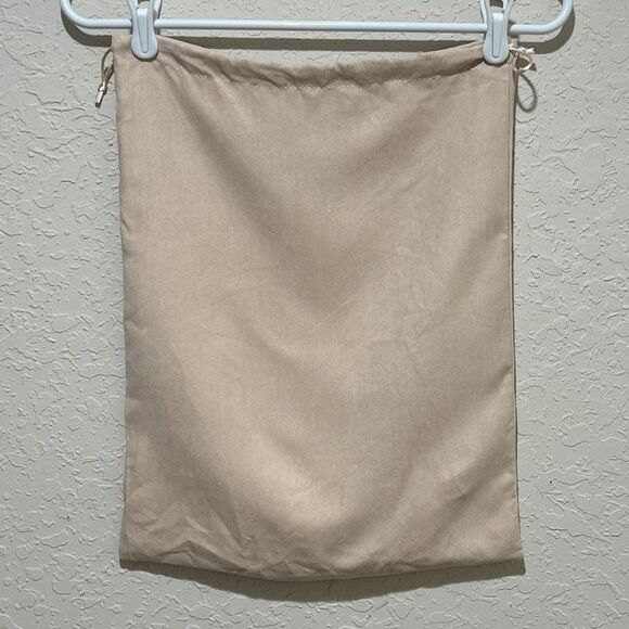 Beautifect Drawstring Pouch Dust Bag Soft Beige Storage Dual Cord 13.5 x 17 inch - Picture 4 of 5